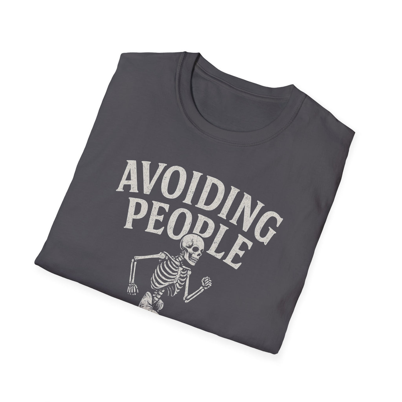 Social Distancing T-Shirt – Avoiding People Skeleton Tee