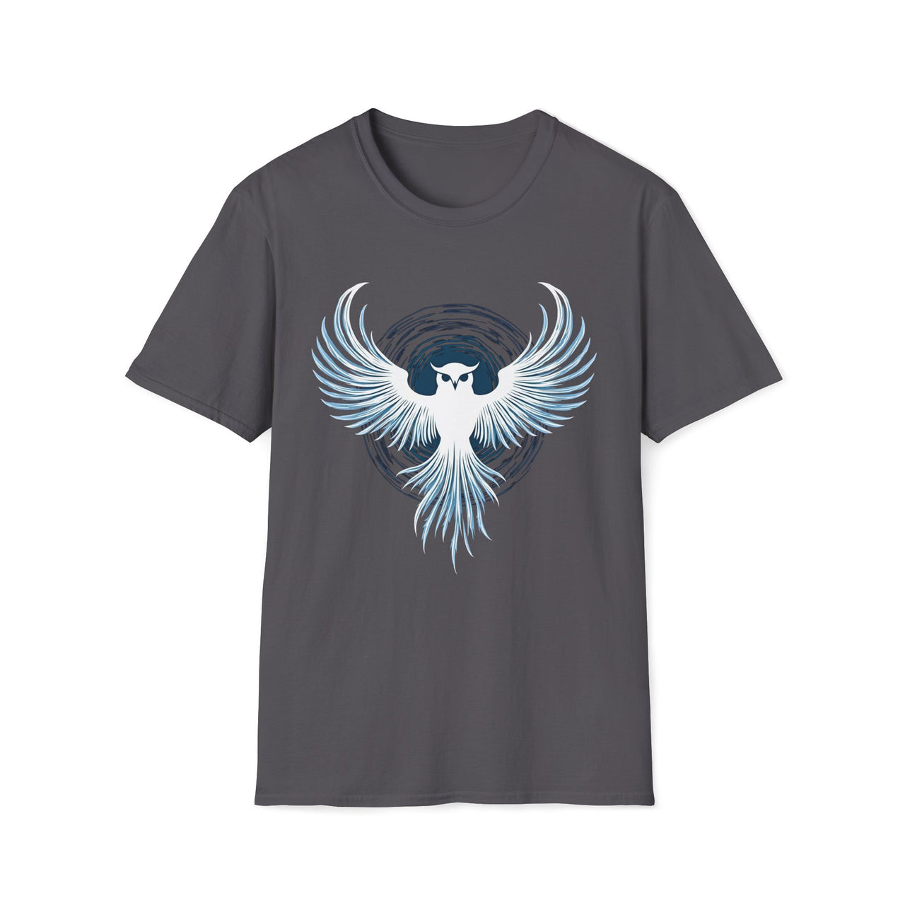 Macabre Threads Charcoal Mystic Owl – Lunar Guardian T-Shirt
