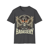 Macabre Threads Dark Heather Dark Authority – Military Skull Shirt