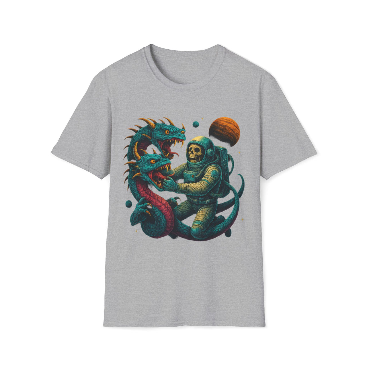 Galactic Grapple – Astronaut vs Space Serpent T-Shirt