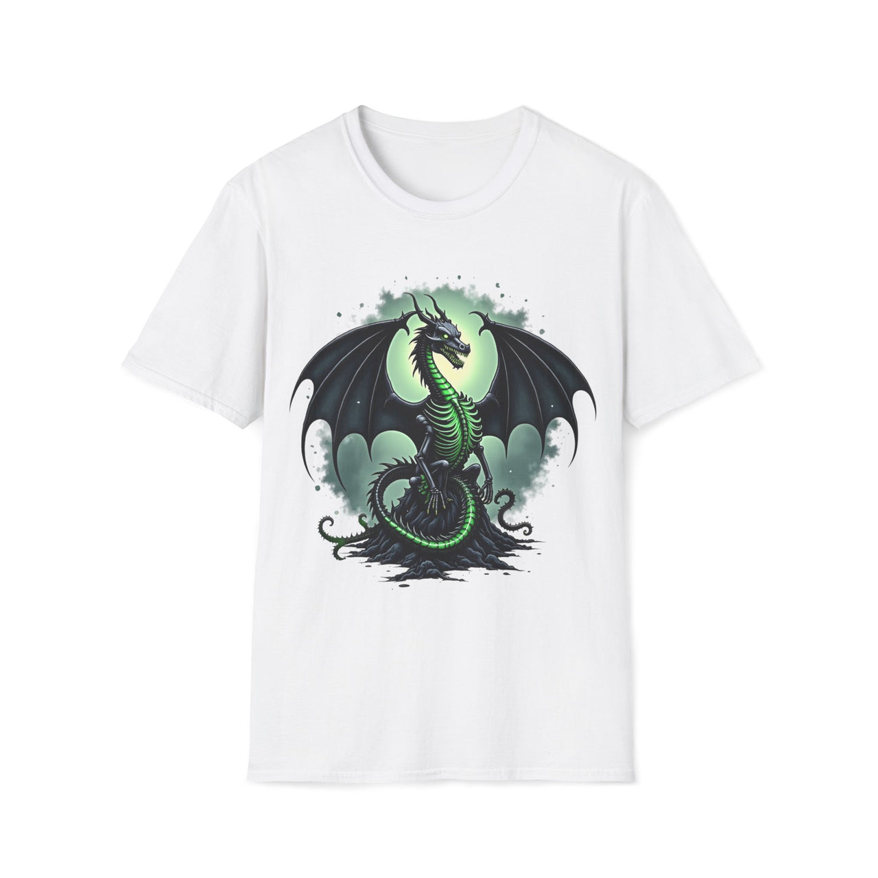 Macabre Threads White Ichor Dragon T-Shirt – Venomous Gothic Dragon Design