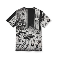 Macabre Threads Doll’s Carnage All-Over Print T-Shirt – Horror Doll Nightmare Tee
