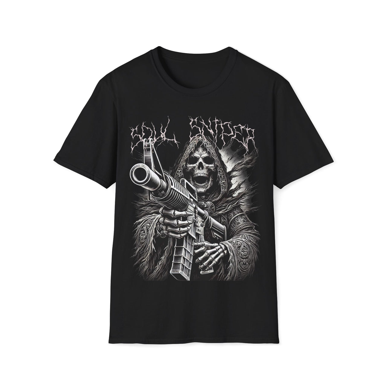 Macabre Threads Black Soul Sniper – Grim Reaper With Assault Rifle