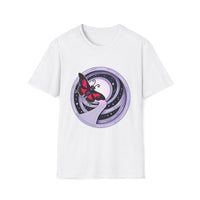 Macabre Threads White Mystical Flight T-Shirt – Gothic Butterfly Moon Graphic Tee