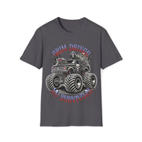 Macabre Threads Charcoal Grim Driver – Monster Truck Reaper Tee