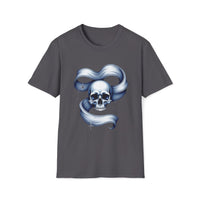 Macabre Threads Charcoal Stellar Skull Galaxy Skull T Shirt – Cosmic Gothic Tee