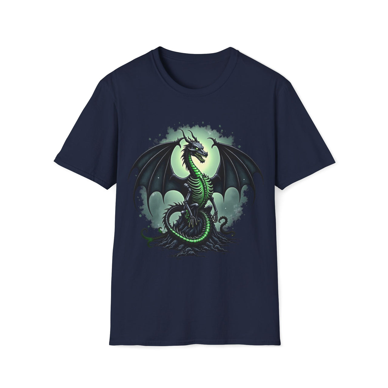 Macabre Threads Navy Ichor Dragon T-Shirt – Venomous Gothic Dragon Design