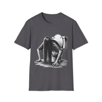 Macabre Threads Charcoal Toilet Terror T-Shirt | Gothic Bathroom Horror Tee