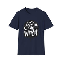 Macabre Threads Navy Witch Vibes T-Shirt – I’m With the Witch Gothic Tee