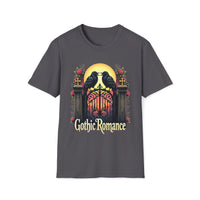 Macabre Threads Charcoal Gothic Ravens T-Shirt – Dark Romance Crow Tee