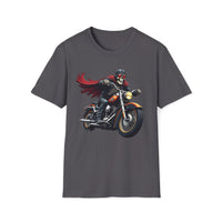 Macabre Threads Charcoal Gothic Rider T-Shirt – Skeleton Motorcycle Graphic Tee