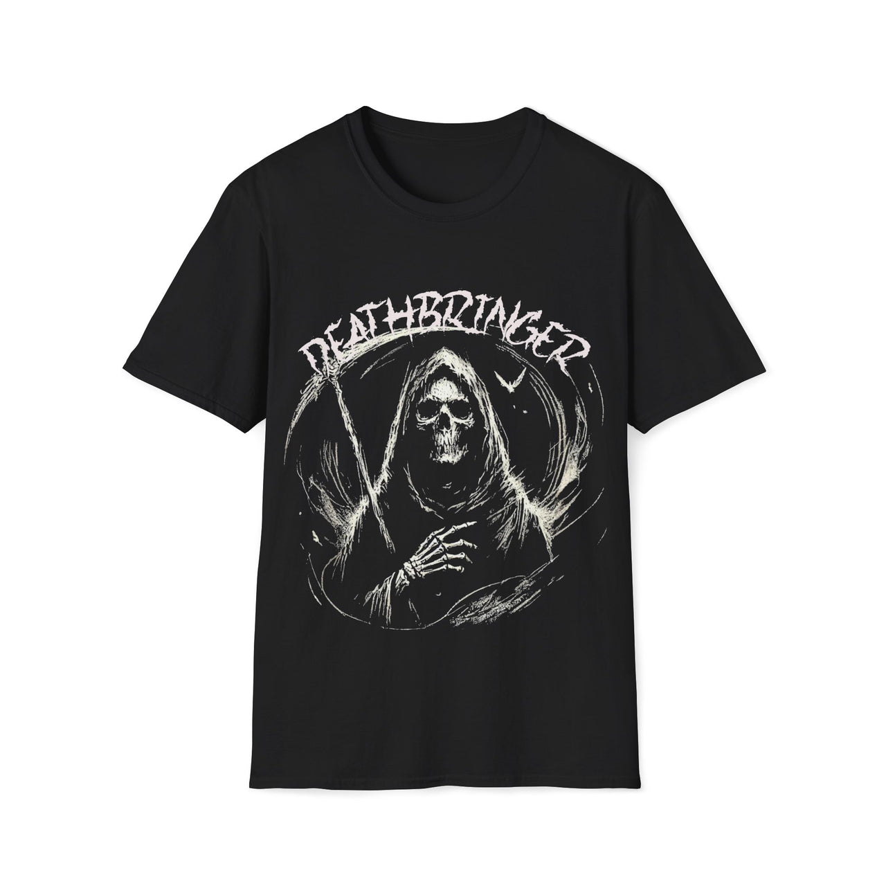 Macabre Threads Black Deathbringer – Classic Grim Reaper T-Shirt