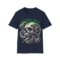 Macabre Threads Navy Venomcurse – Skull and Snake T-Shirt