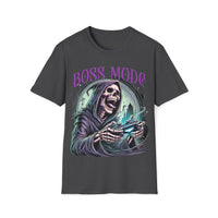 Macabre Threads Dark Heather Eternal Gamer – Grim Reaper Gaming T-Shirt
