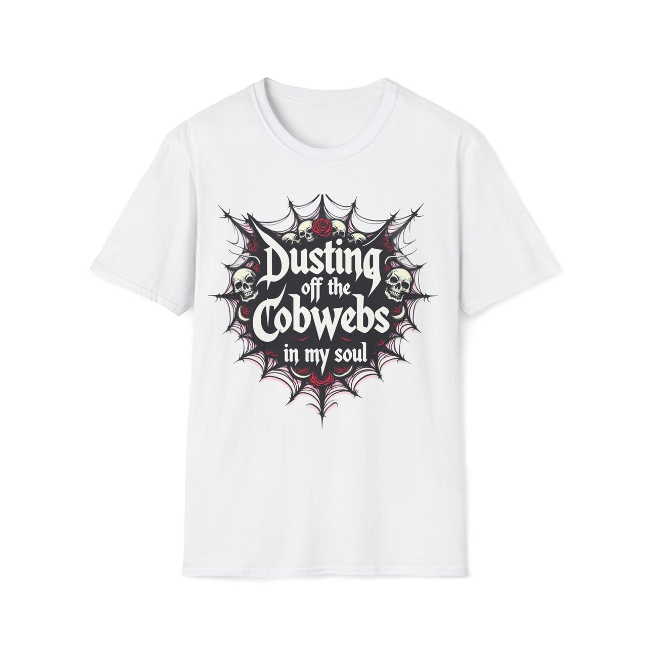 Macabre Threads White Gothic Revival T-Shirt – Cobweb Soul Statement Tee