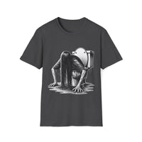Macabre Threads Dark Heather Toilet Terror T-Shirt | Gothic Bathroom Horror Tee