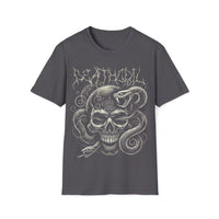 Macabre Threads Charcoal Deathcoil – Skull Snake Shirt