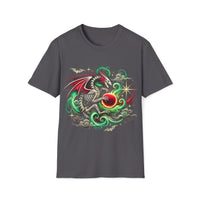 Macabre Threads Charcoal Infernal Majesty – Gothic Dragon T-Shirt