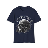 Macabre Threads Navy Thorned Legacy – Skull with Thorns Shirt