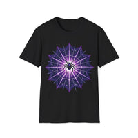 Macabre Threads Black Mystic Weave T-Shirt – Gothic Spider Web Graphic Tee