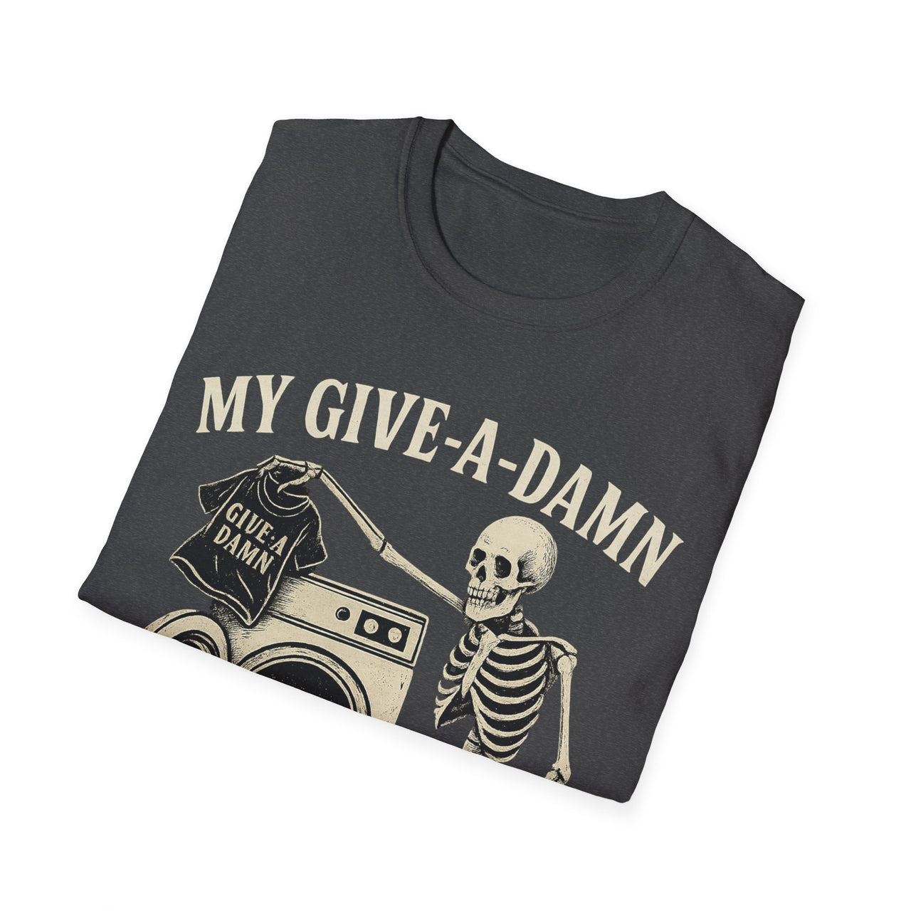 Laundered Attitude T-Shirt – Skeleton Laundry Humor Tee