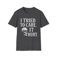 Careless Remains T-Shirt – I Tried to Care Skull Tee