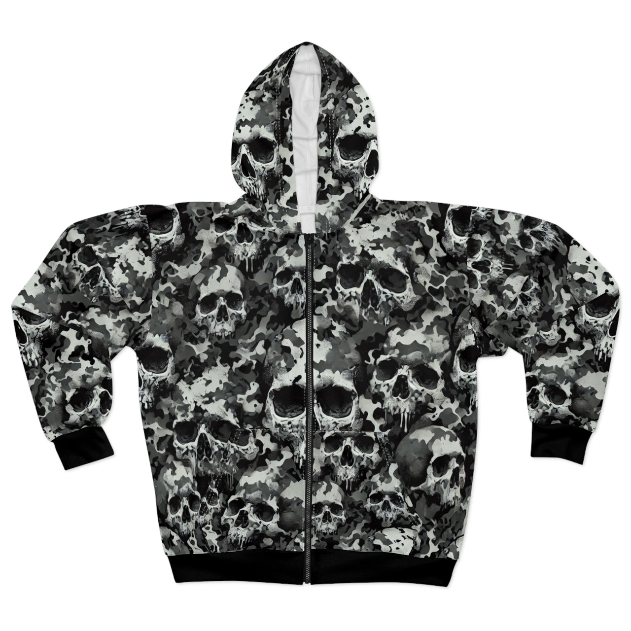 Camo Skull Hoodie (full zip)
