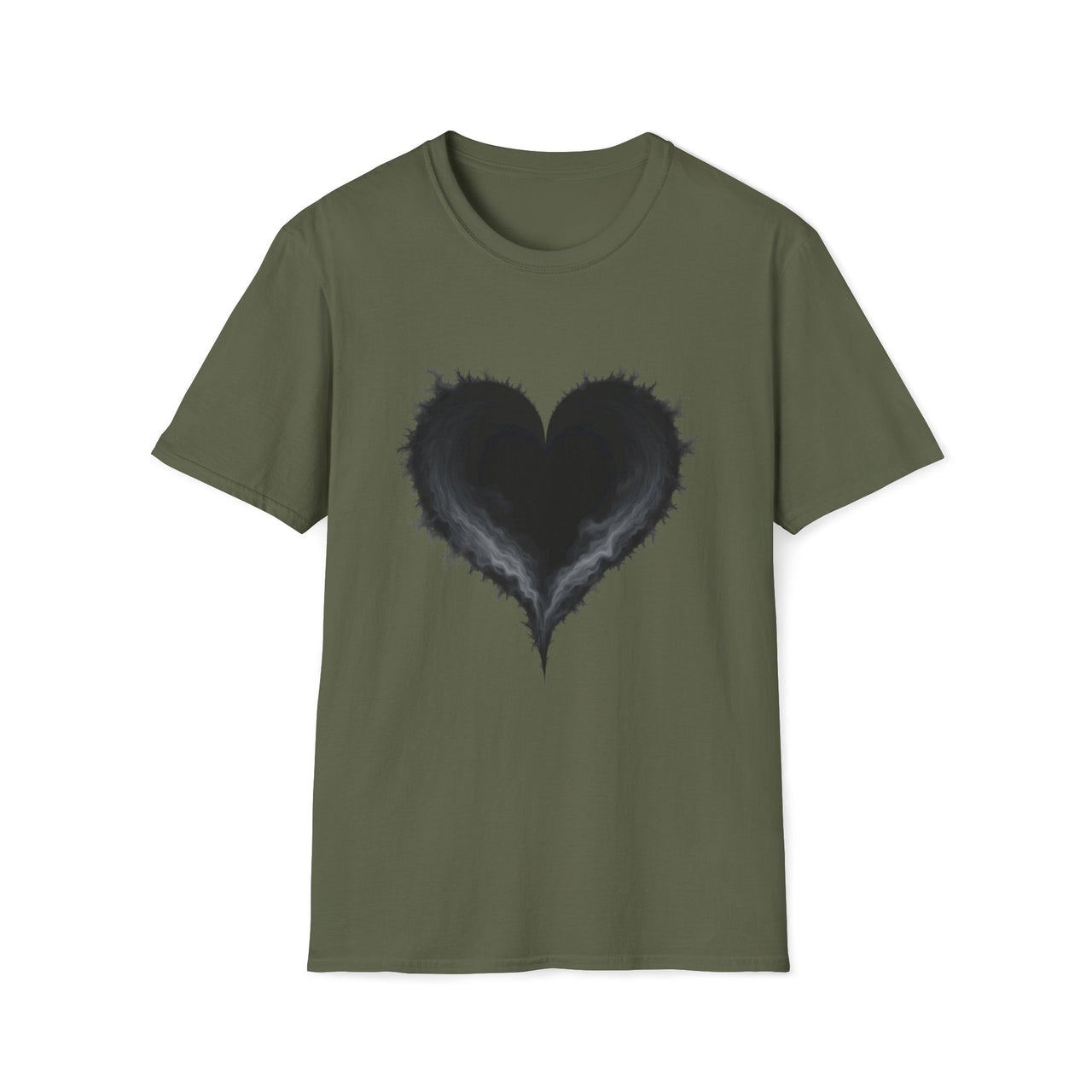 Macabre Threads Vortex Heart T-Shirt – Dark Gothic Smoke Heart Tee