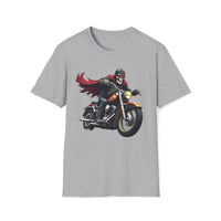 Macabre Threads Sport Grey Gothic Rider T-Shirt – Skeleton Motorcycle Graphic Tee
