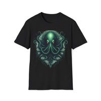 Macabre Threads Black Cthulhu Enigma T-Shirt – Cosmic Horror Tentacle Design