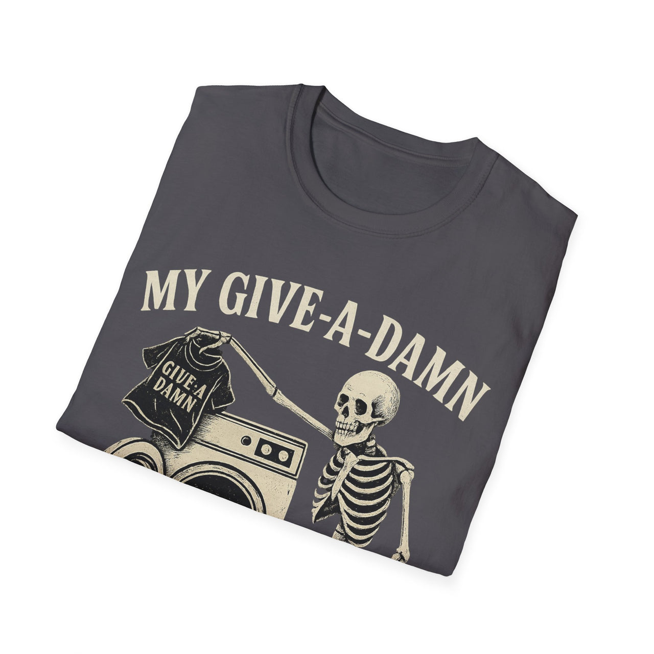 Laundered Attitude T-Shirt – Skeleton Laundry Humor Tee