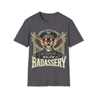 Macabre Threads Charcoal Dark Authority – Military Skull Shirt