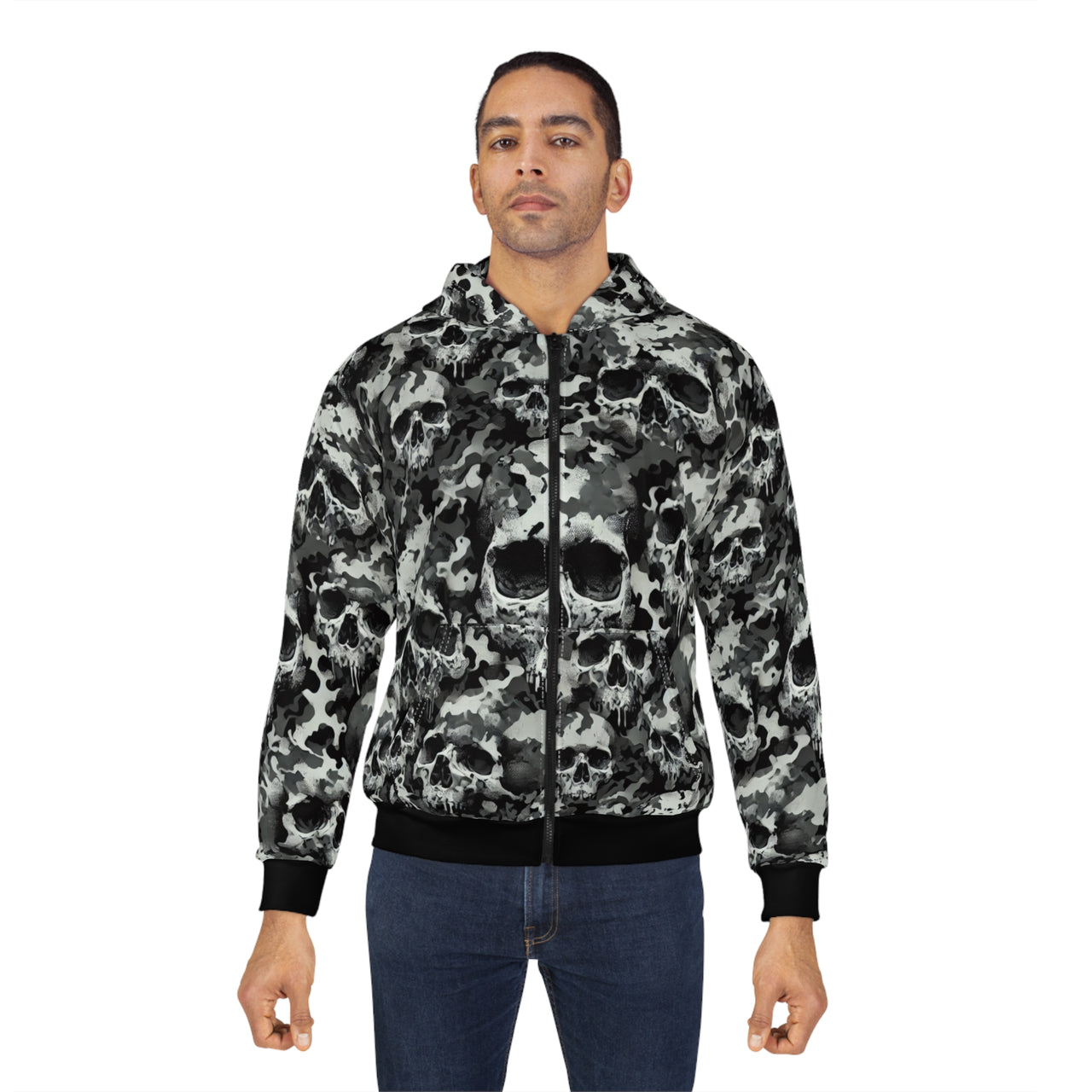 Camo Skull Hoodie (full zip)