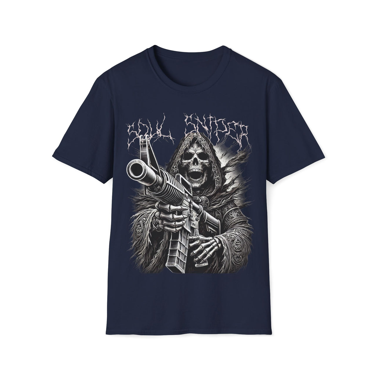 Macabre Threads Navy Soul Sniper – Grim Reaper With Assault Rifle