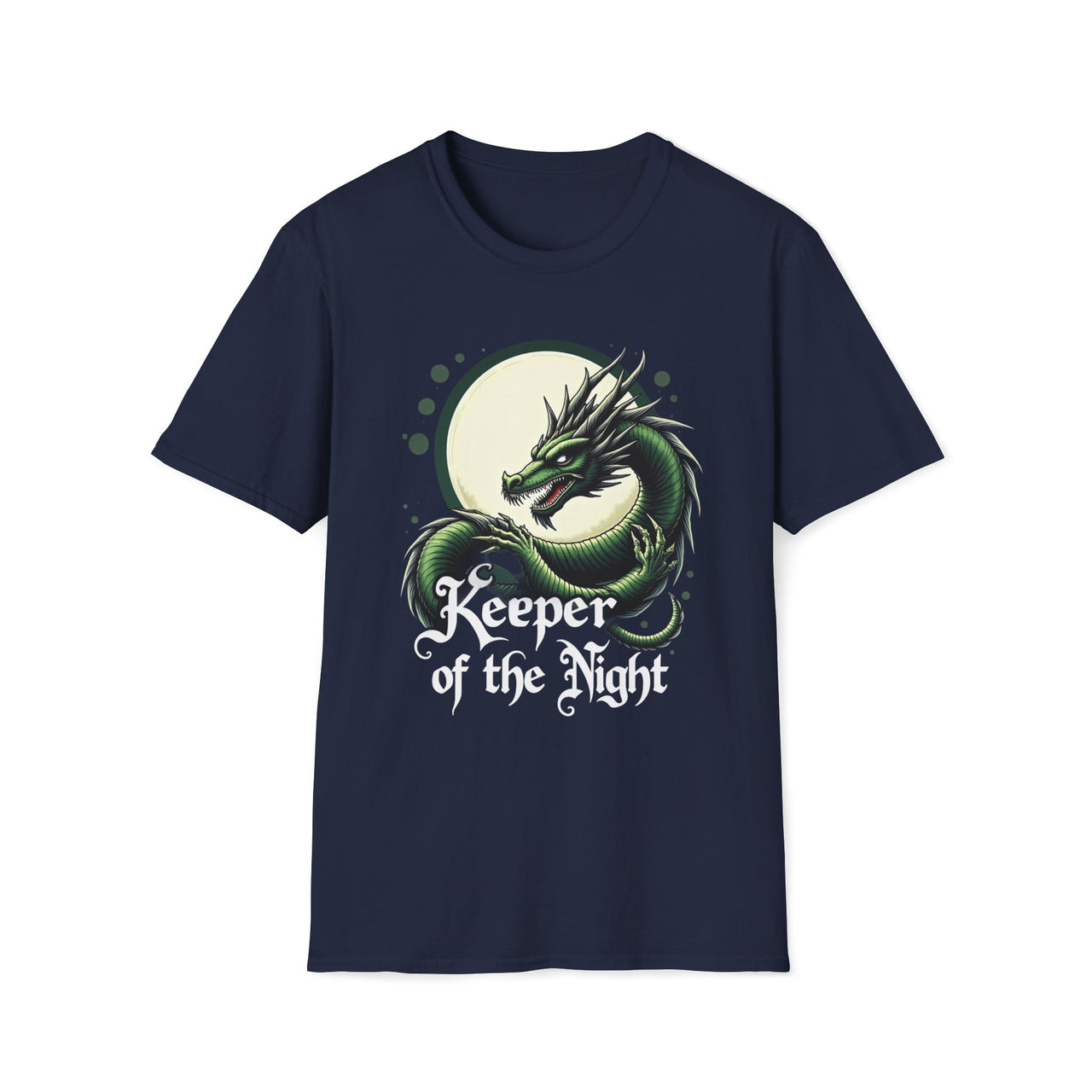 Macabre Threads Navy Night’s Sentinel T-Shirt – Gothic Dragon Graphic Tee