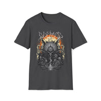 Macabre Threads Dark Heather Doomed Skull Art T Shirt – Apocalyptic Gothic Skull Tee