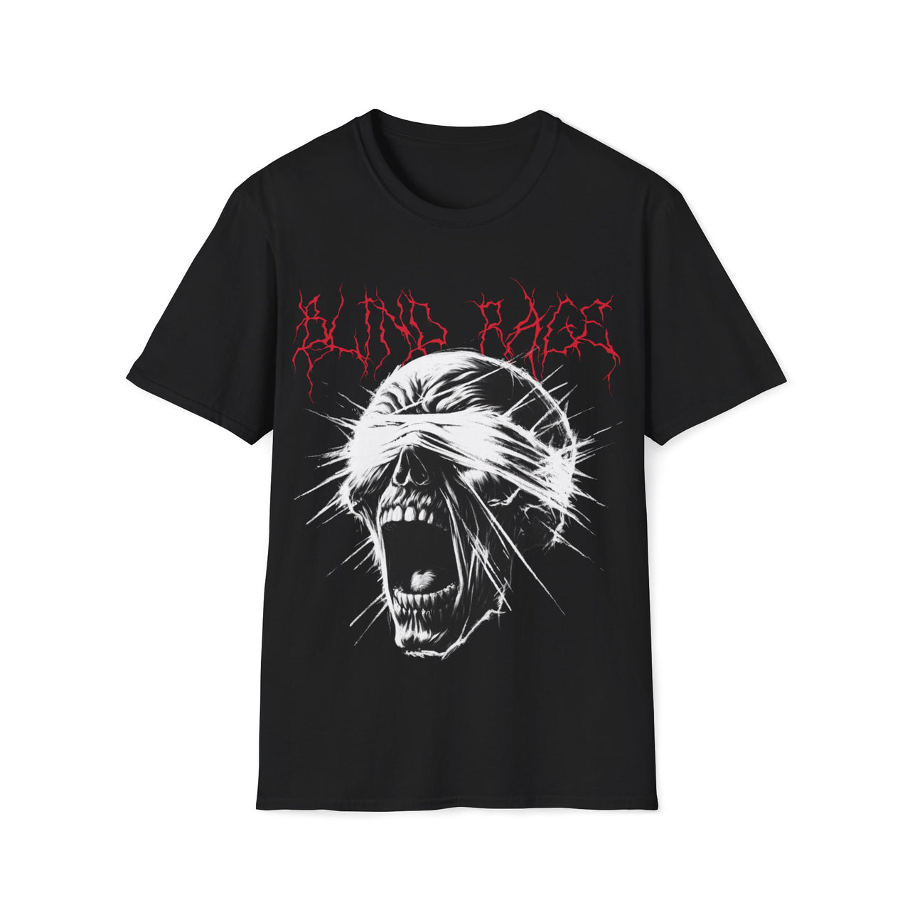 Macabre Threads Black Blind Rage – Screaming Skull Shirt