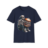 Macabre Threads Navy Bone Appétit T-Shirt – Gothic Dark Humor Tee