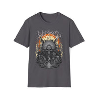 Macabre Threads Charcoal Doomed Skull Art T Shirt – Apocalyptic Gothic Skull Tee