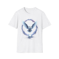 Macabre Threads White Ethereal Portal – Mystical Owl T-Shirt