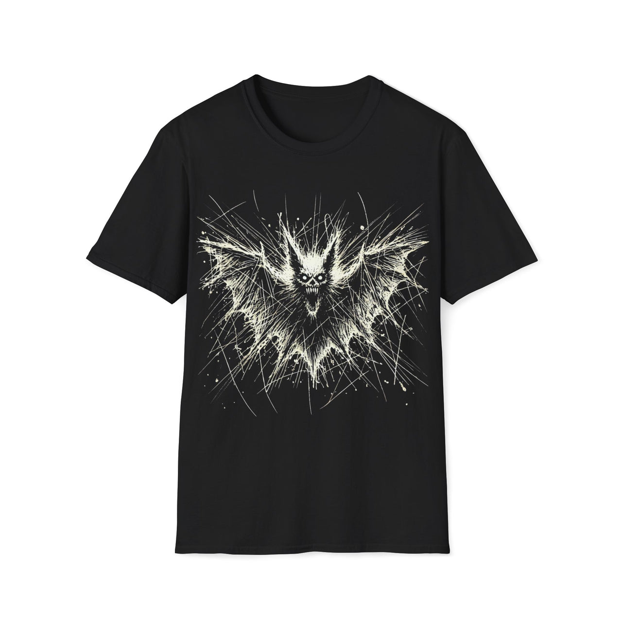 Macabre Threads Black Nightmare Flight T-Shirt – Screaming Bat Horror Tee