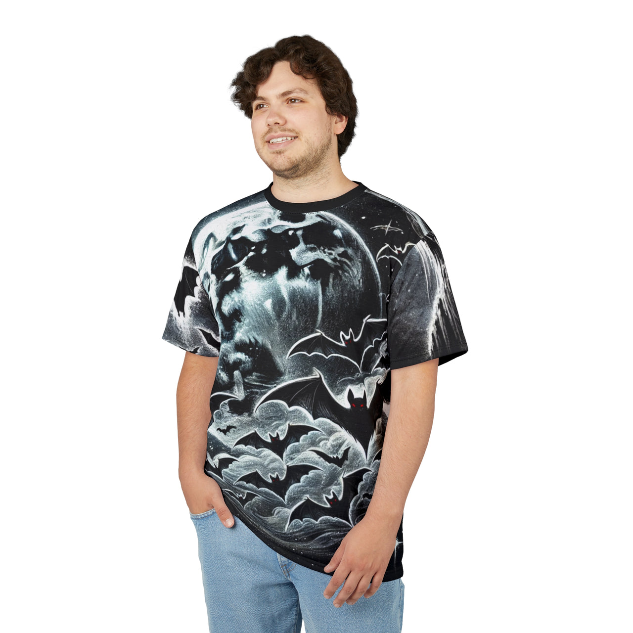 Macabre Threads Nocturnal Dominion All-Over Print T-Shirt – Midnight Reign Beast Tee