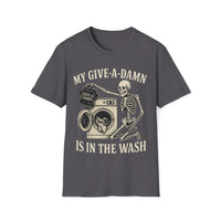 Laundered Attitude T-Shirt – Skeleton Laundry Humor Tee