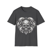 Macabre Threads Dark Heather Heart of Doom – Skull Heart T-Shirt