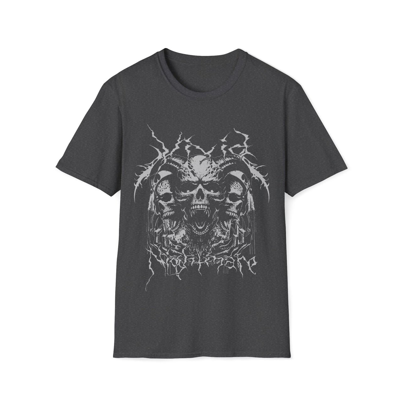 Macabre Threads Dark Heather Vivid Nightmare T-Shirt – Screaming Skull Horror Tee