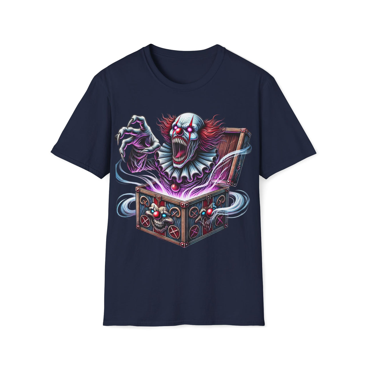Macabre Threads Navy Nightmare-In-The-Box - Evil Clown Tee