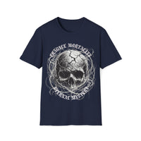 Macabre Threads Navy Fragile Mortality – Cracked Skull Shirt