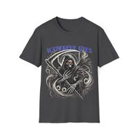 Macabre Threads Dark Heather Watchful Eyes – Grim Reaper T-Shirt