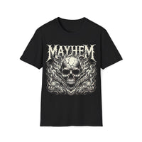 Macabre Threads Black Mayhem – Flaming Skull T-Shirt