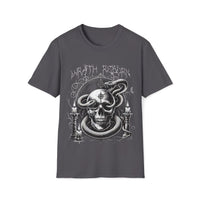 Macabre Threads Charcoal Wrath Reborn – Occult Skull Shirt